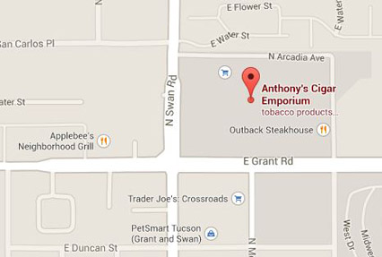 Directions to Anthony's Cigar Emporium - Grant and Swan